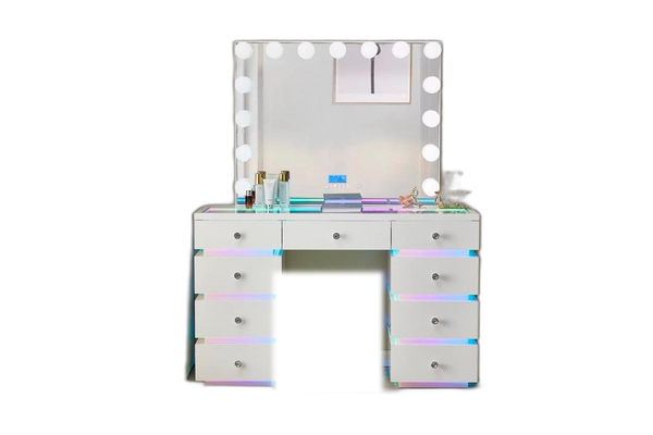Grand Hollywood Vanity Set with Full-Width 59