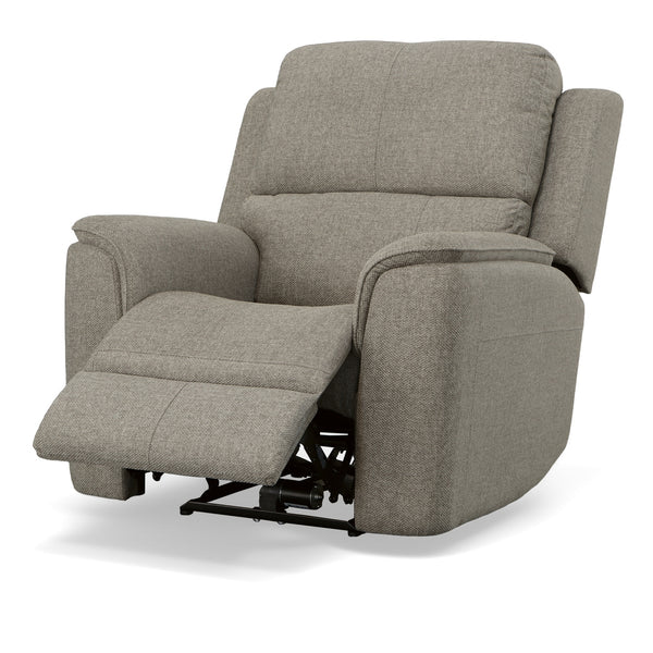 Henry Fabric Power Recliner with Power Headrest & Lumbar in Fog alternate view