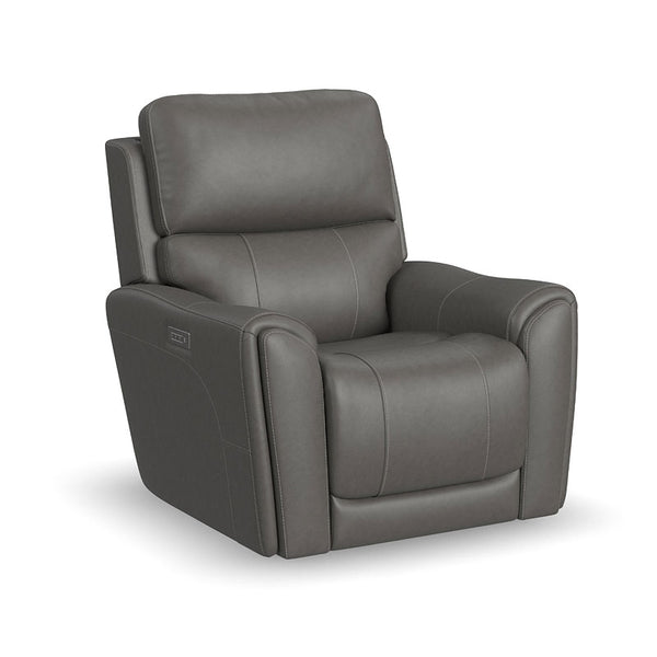 Carter Smoke Fabric Power Recliner with Power Headrest & Lumbar alternate view