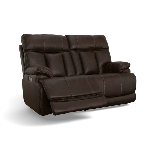 Clive Clove Fabric Power Reclining Loveseat with Power Headrests & Lumbar alternate view