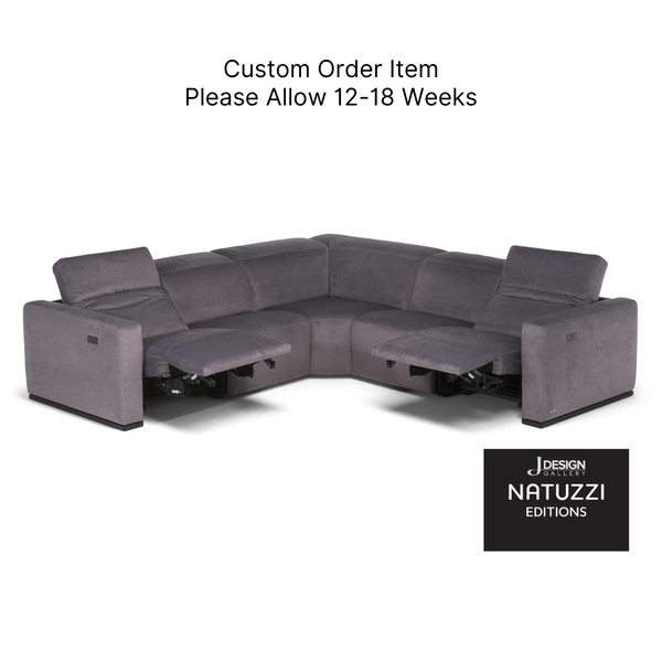 BALTIMORA Power Dual Recliner 5pc Sectional by Natuzzi alternate view