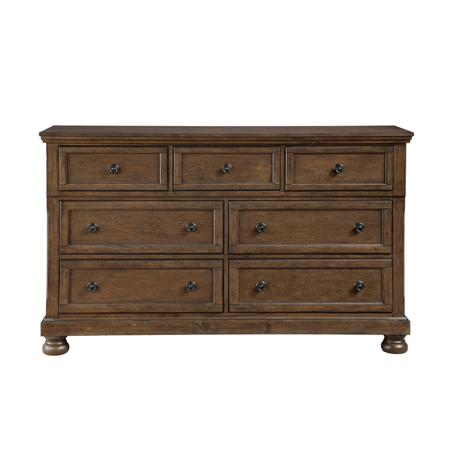 Magnolia Dark Brown Dresser with Arched Mirror