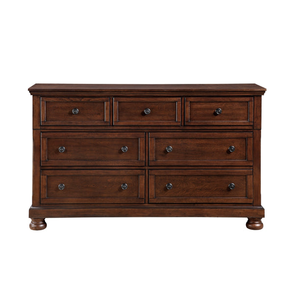 Magnolia Dark Cherry Dresser with Arched Mirror