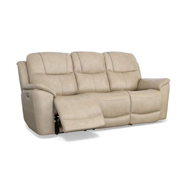 Flexsteel Crew Leather Power Reclining Sofa with Power Headrests & Lumbar alternate view