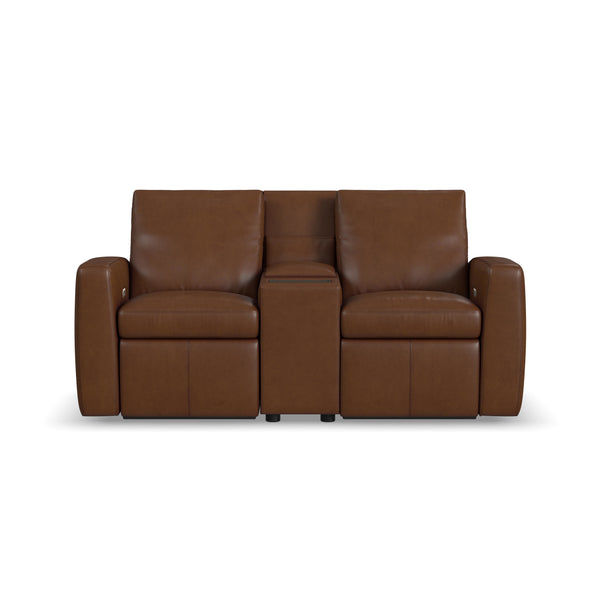 Flexsteel Aria Leather Power Reclining Loveseat with Console alternate view