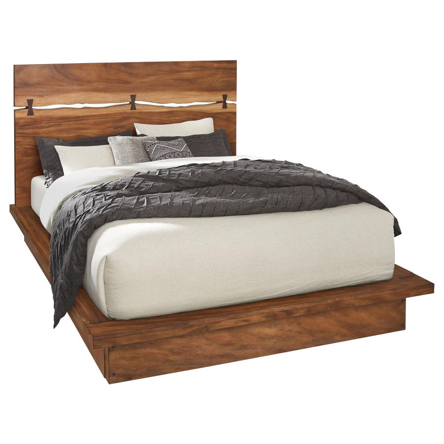 Riverbank Wood Queen Panel Bed Walnut