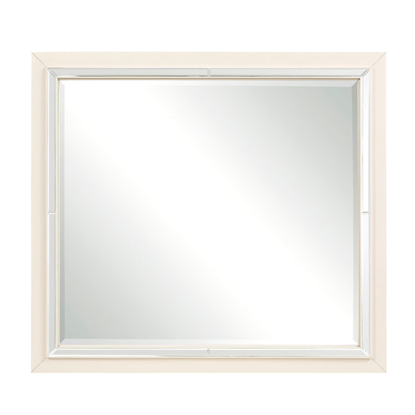 Opal Gray Glam Dresser Mirror