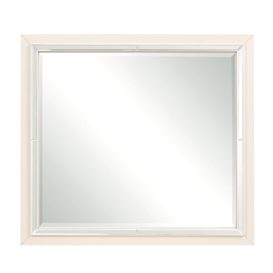 Opal Gray Glam Dresser Mirror