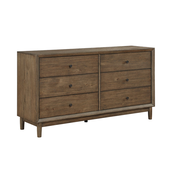 Vesper Brown 6-Drawer Dresser alternate view