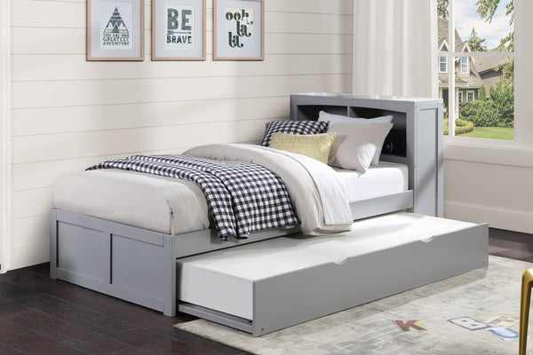 Orion Twin Bookcase Bed with Twin Trundle alternate view