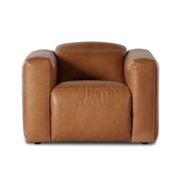 Cloud Leather Power Recliner Accent Chair