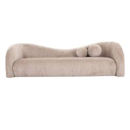 Calico Beige Weave Fabric 4-Seat Sofa