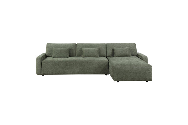 Stratus Green Sleeper Sectional with Chaise
