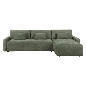 Stratus Green Sleeper Sectional with Chaise