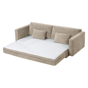 Stratus Taupe Convertible Queen Sleeper Sofa alternate view