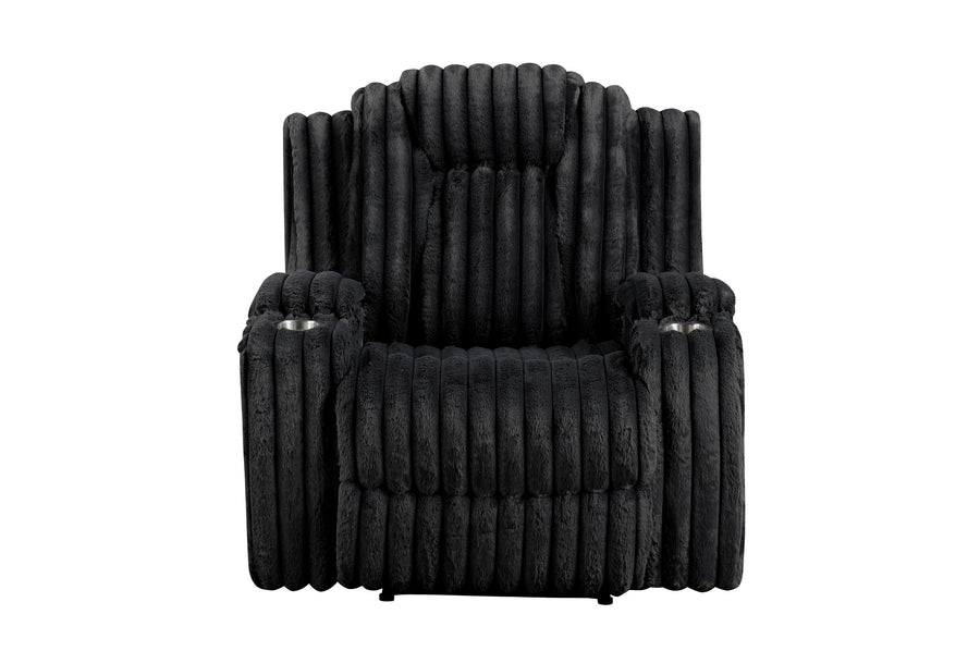 Wren Black Corduroy Reclining Chair