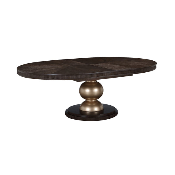 West Kensington Oval Dining Table in Medium Espresso
