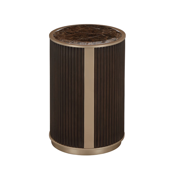 West Kensington Chairside Table in Medium Espresso
