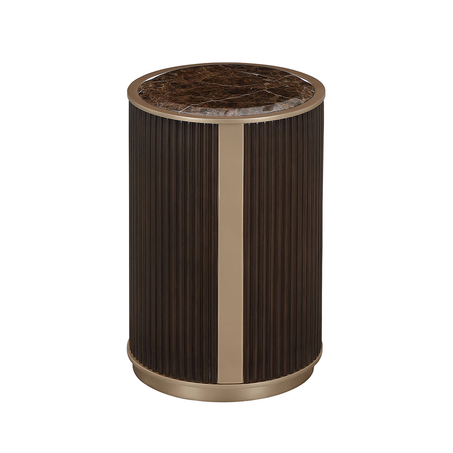 West Kensington Chairside Table in Medium Espresso