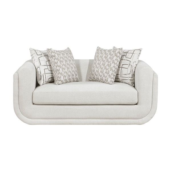 Cozy Collection Love Seat w/4 Designer Accent Pillows