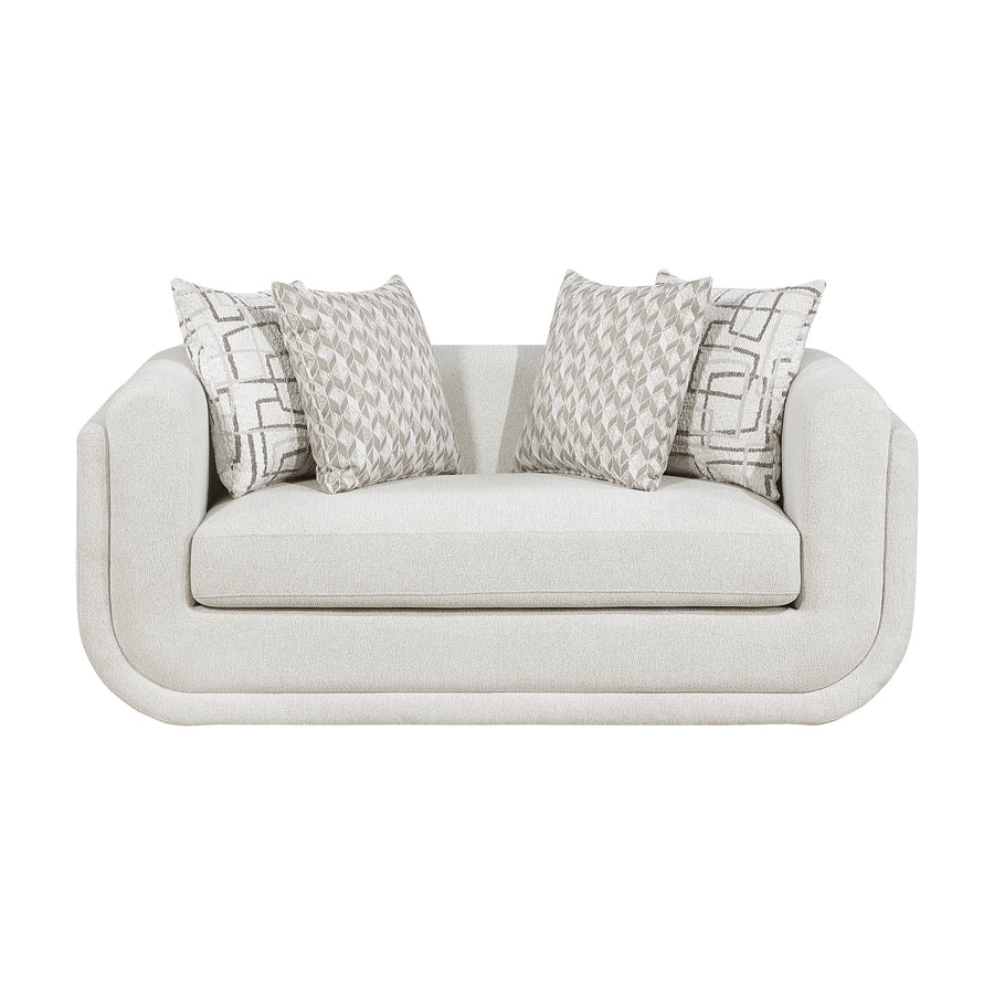 Cozy Collection Love Seat w/4 Designer Accent Pillows
