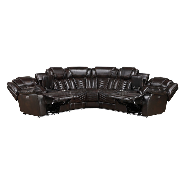 Ramone 3-Piece Power Reclining Sectional with Consoles, Speakers, Subwoofer and LED Lighting alternate view