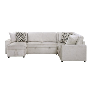Myrtle 3-Piece Sectional with Pull-out Bed and Hidden Storage