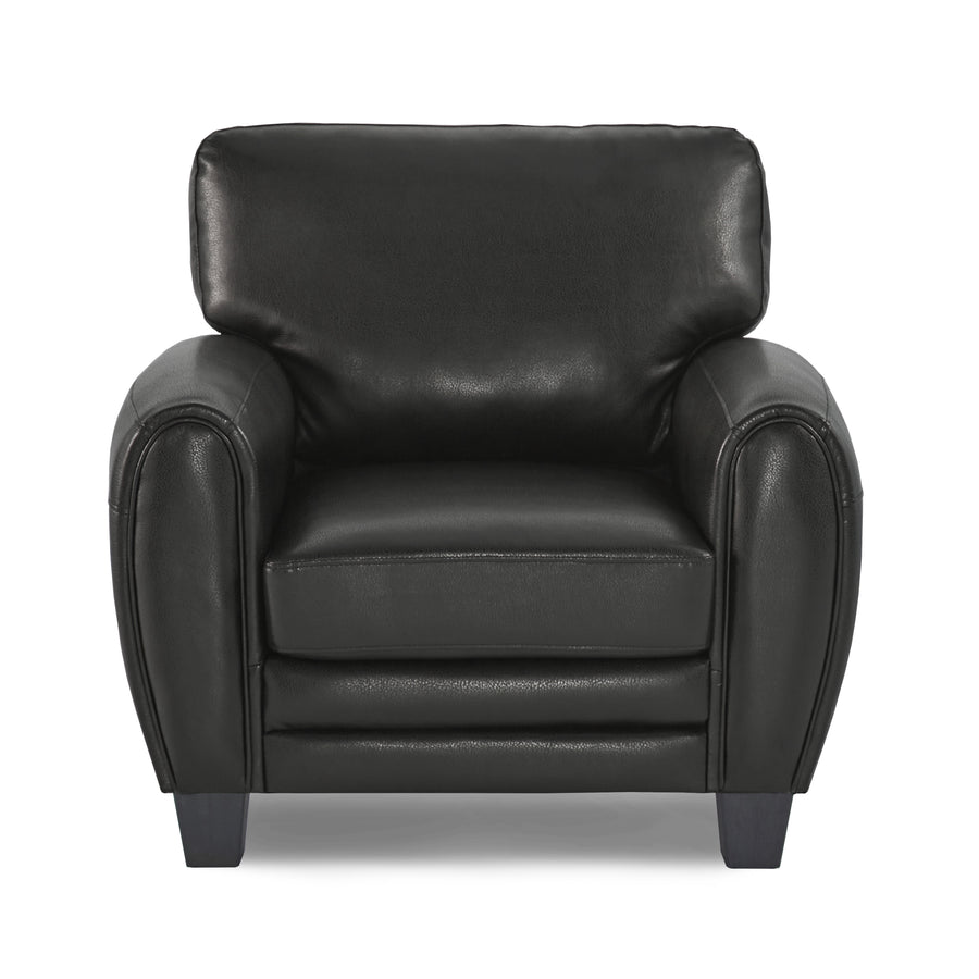 Black
armchair on a white background