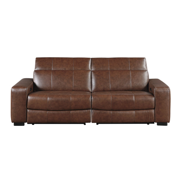 Summit Power Double Reclining Love Seat with Power Headrests and Charging Ports