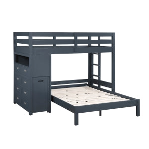 Sloane Twin/Full Loft Bunk Bed with Chest and Hidden Desk alternate view