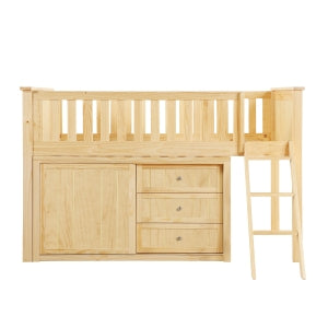 Bartly Low Loft Bunk with Dresser