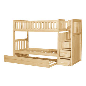 Bartly Twin/Twin Step Bunk Bed with Twin Trundle alternate view
