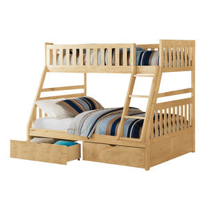 Bartly Twin/Full Bunk Bed with Storage Boxes
