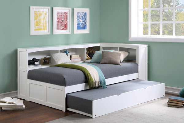 Galen Twin Bookcase Corner Bed with Twin Trundle alternate view