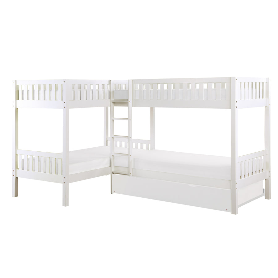 Galen (4) Corner Bunk Bed with Twin Trundle - view 4
