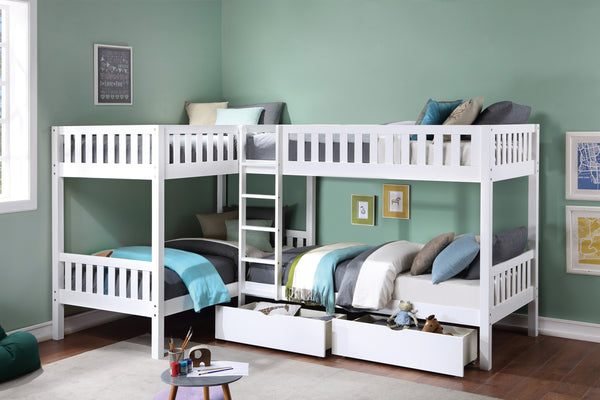 Galen Corner Bunk Bed with Storage Boxes alternate view