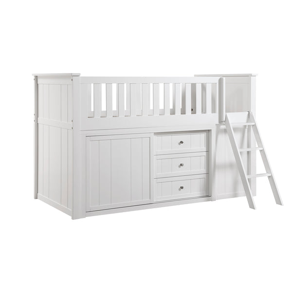 Galen Low Loft Bunk with Bookcase and Dresser alternate view