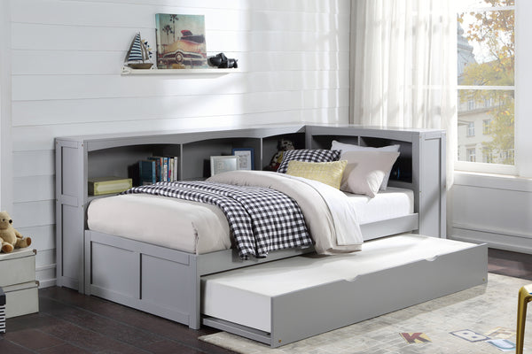 Orion Twin Bookcase Corner Bed with Twin Trundle alternate view