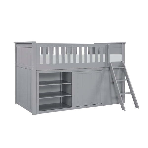 Orion Low Loft Bunk with Bookcase and 2 Dressers alternate view