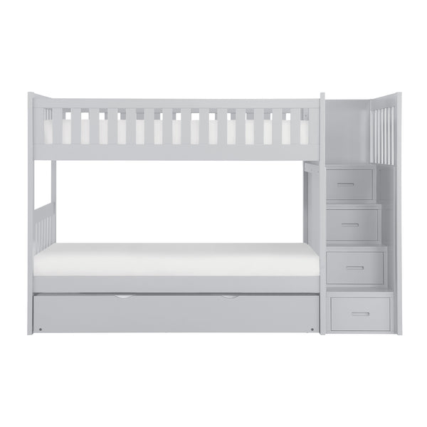 Orion Twin/Twin Step Bunk Bed with Twin Trundle