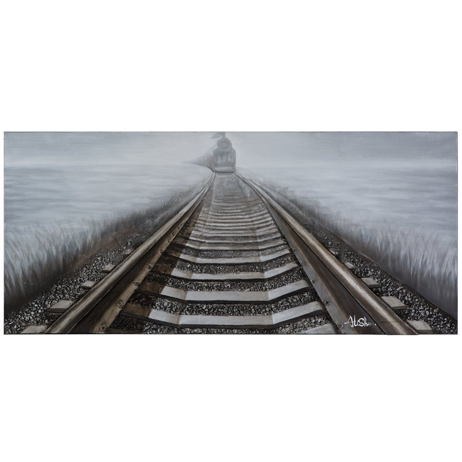3D Railroad Track with Train