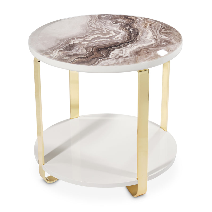 Ariana End Table in Gold