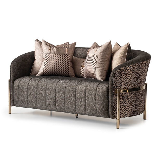 Lumière Collection Loveseat — Onyx Gold alternate view