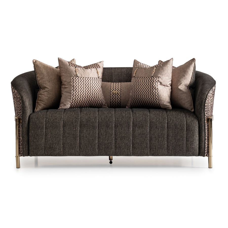 Lumière Collection Loveseat — Onyx Gold