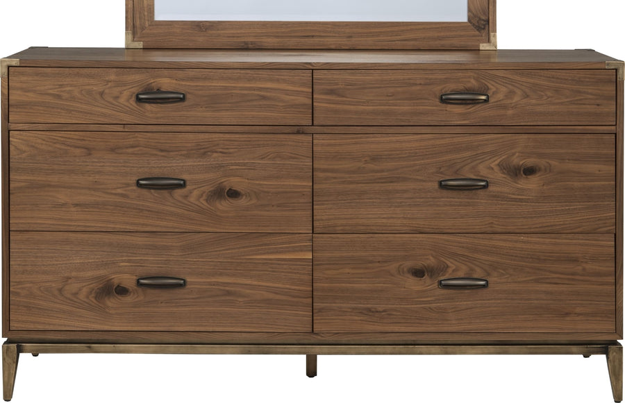 Brookfield Six Drawer Dresser in Natural Walnut - View 7