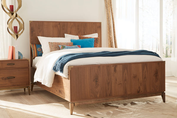 Brookfield Wood Panel Bed in Natural Walnut alternate view