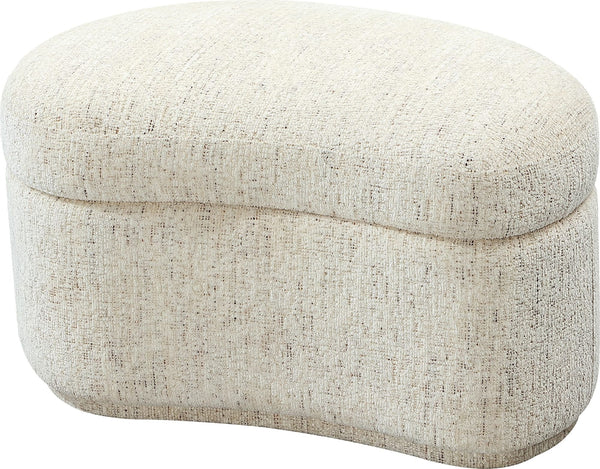 Afra Fully Upholstered Storage Ottoman in Chinchilla alternate view