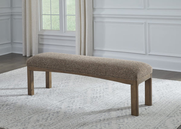 Ashley Upholstered Bench - Mlt Grn/T Bn