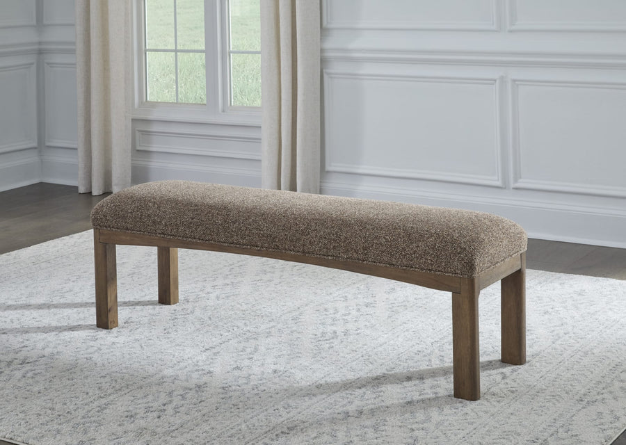 Ashley Upholstered Bench - Mlt Grn/T Bn