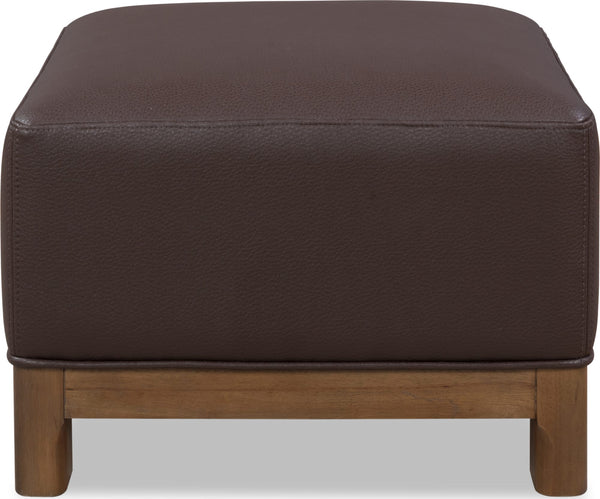 Ashley Upholstered Ottoman - D Chair/Tobacco Brown - View 2